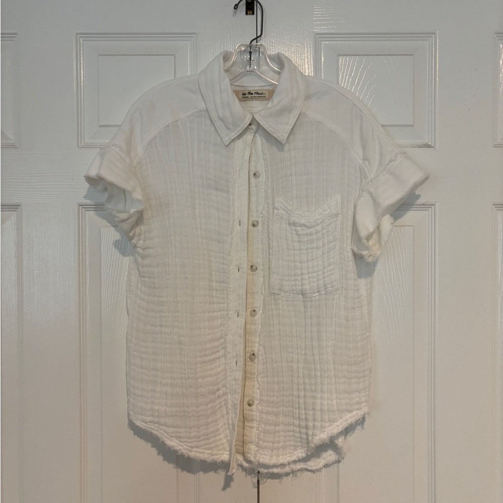 We The Free Cream Button-Up Shirt